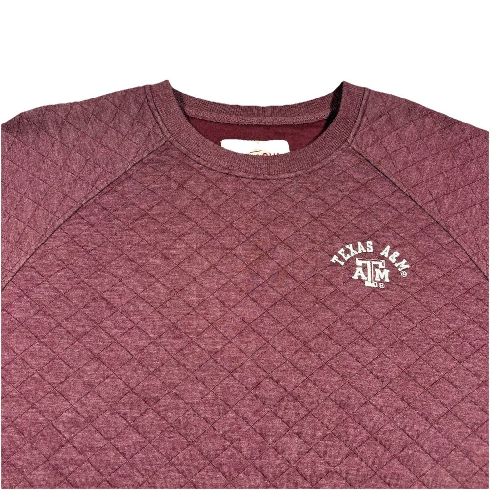 Texas A&M Aggies Quilted Crewneck Sweatshirt - League Collegiate Wear Mens Large